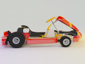 kart flame 3D 모델