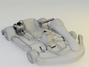 kart flame 3D 모델