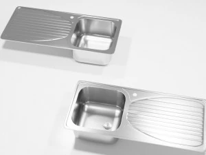 Einzelbecken-Sp&uuml;le 3D Modell