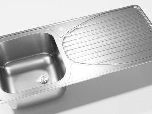 single bowl kitchen sink 3D 模型