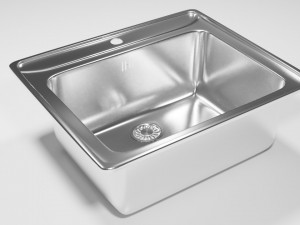 square kitchen sink 3D Model
