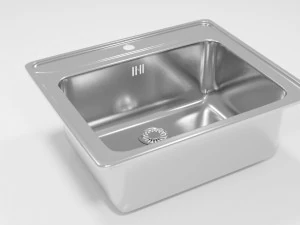 square kitchen sink 3D Model