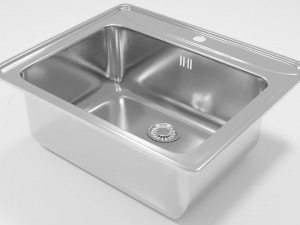 square kitchen sink 3D Model