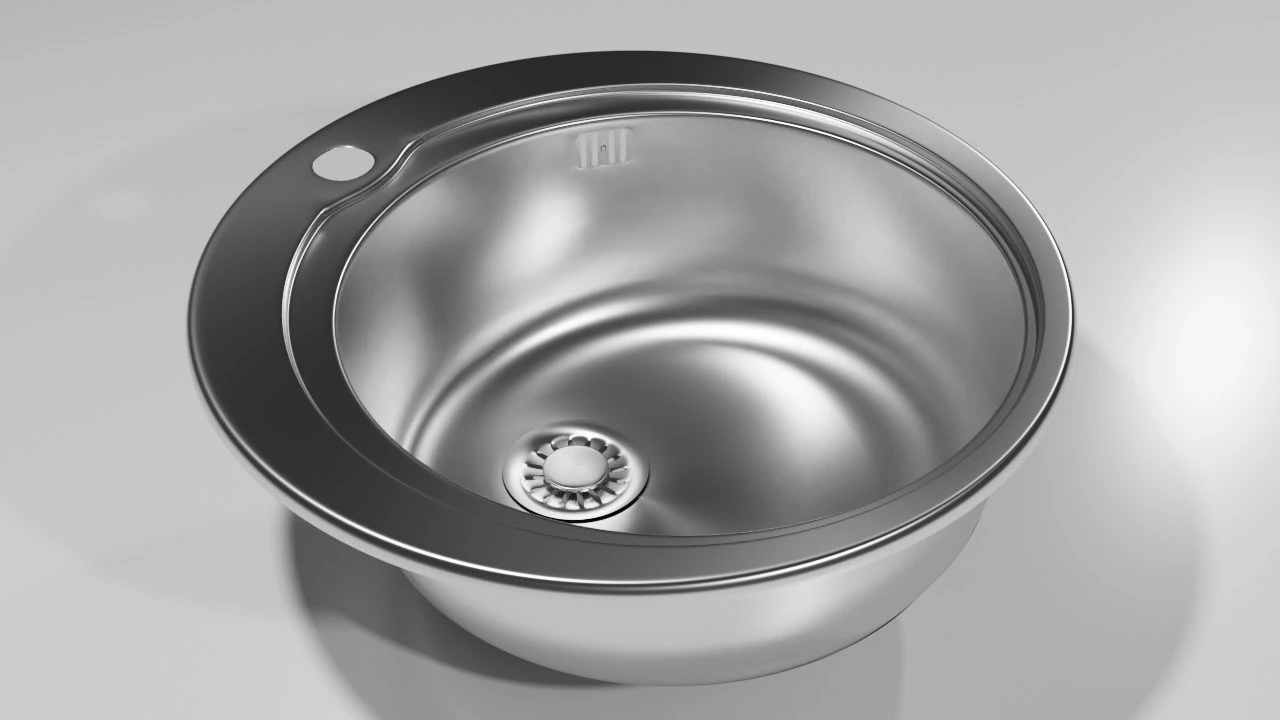 round kitchen sink 3d 3D Model .c4d .max .obj .3ds .fbx .stl .blend