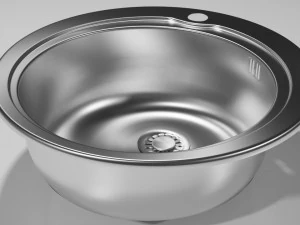 round kitchen sink 3d 3D Model