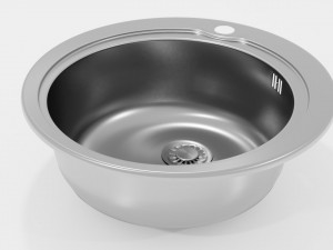 round kitchen sink 3d 3D 模型