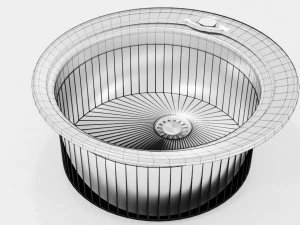 round kitchen sink 3d 3D Model
