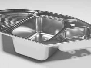 corner kitchen sink 3D मॉडल