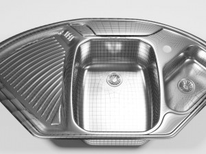 corner kitchen sink 3D मॉडल