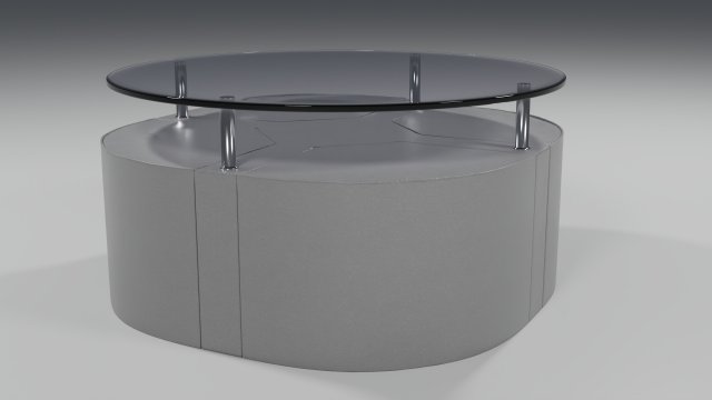 coffee table with leather tabourets 3D Model .c4d .max .obj .3ds .fbx .stl .blend 