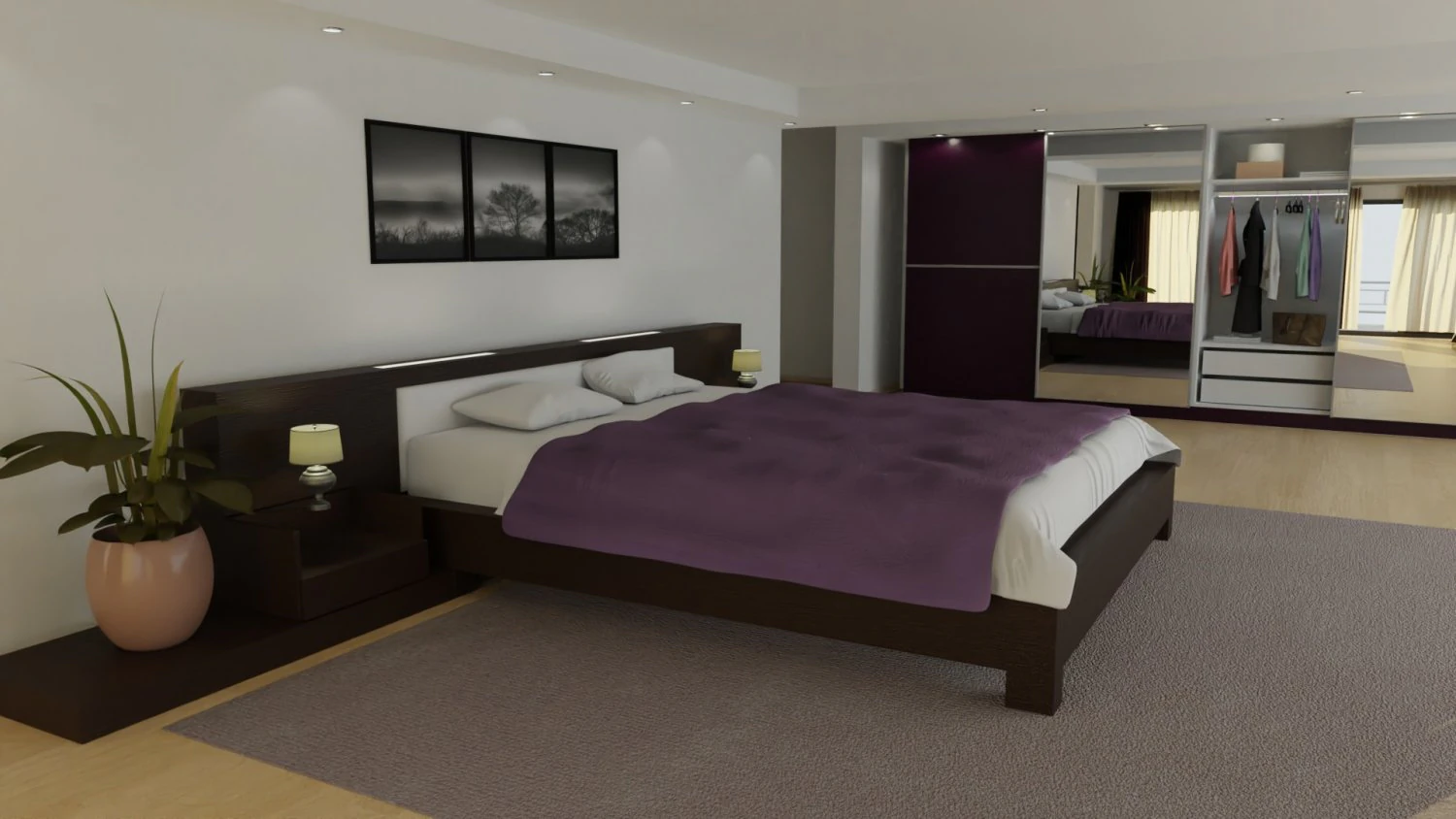 bedroom 3D Model .c4d .max .obj .3ds .fbx .stl .blend