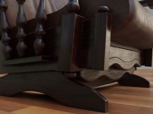 old rocking chair 3D 모델
