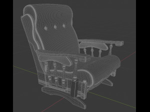 old rocking chair 3D 모델