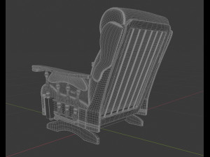old rocking chair 3D 모델