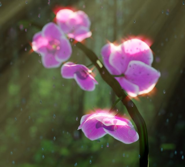 orchid 3D Model .c4d .max .obj .3ds .fbx .stl .blend 