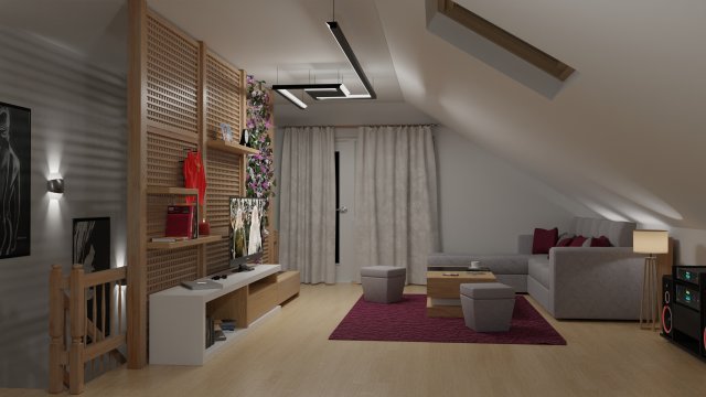 living room 3D Model .c4d .max .obj .3ds .fbx .stl .blend 