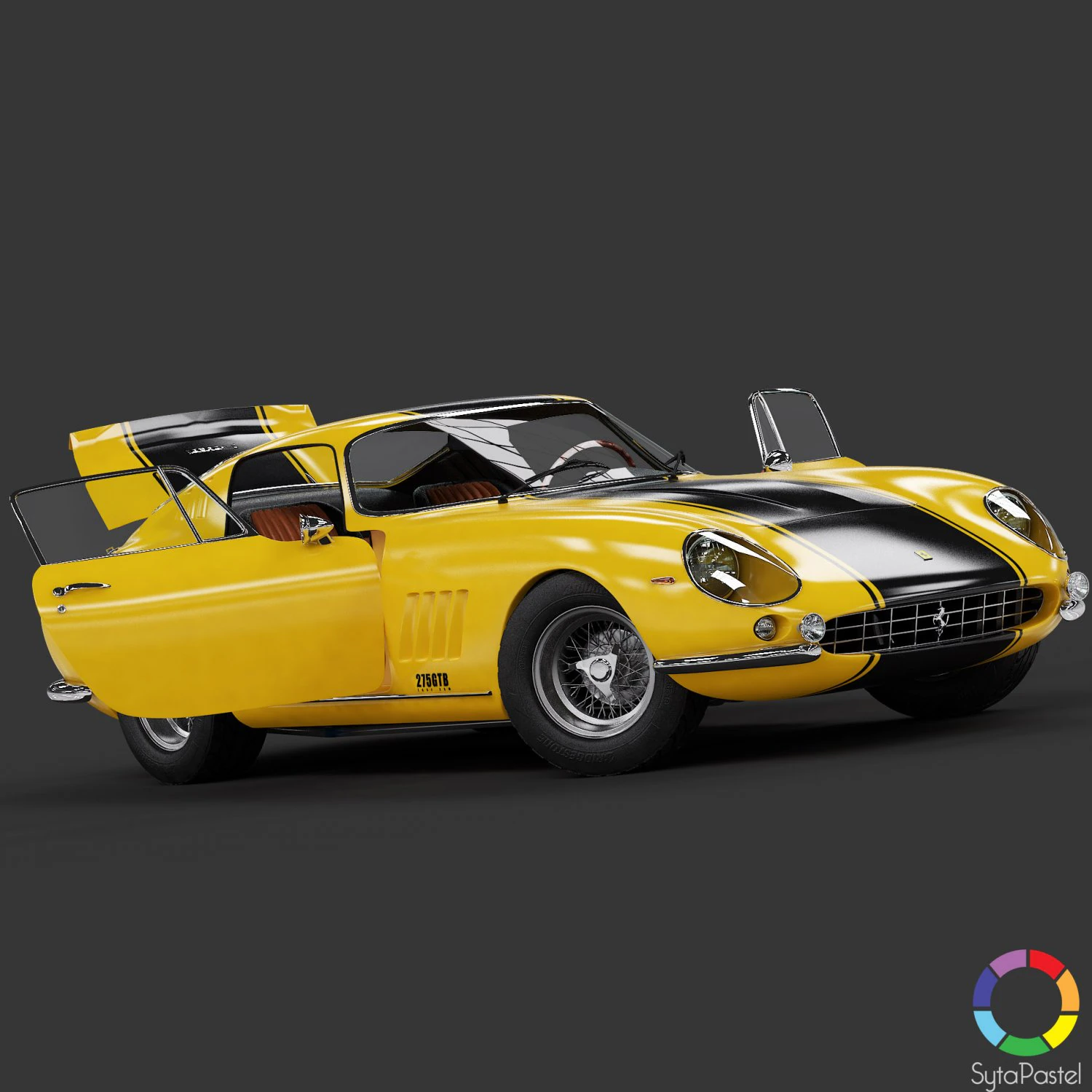 1967 ferrari 275 gtb 3D Model .c4d .max .obj .3ds .fbx .stl .blend 
