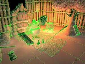 obelix camp scene 3D Model