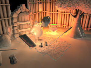 obelix camp scene Modelo 3D