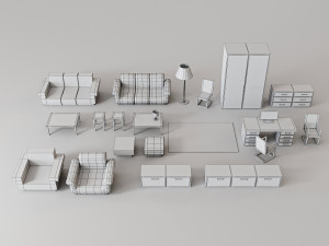 furniture set for the living room 3Dモデル