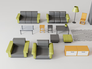 furniture set for the living room 3Dモデル