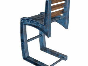 metal frame industrial chair Modelo 3D