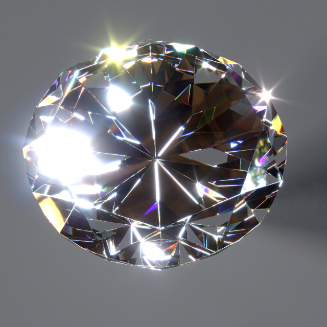 3d diamond - ready to render or print Model 3D .c4d .max .obj .3ds .fbx .stl .blend 