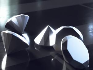 3d diamond - ready to render or print Model 3D