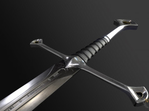 Espada Narsil Lord Of The Ring for 3D Print or Animation Usage 3D Model