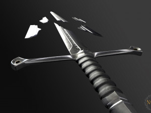 Espada Narsil Lord Of The Ring for 3D Print or Animation Usage 3D Model