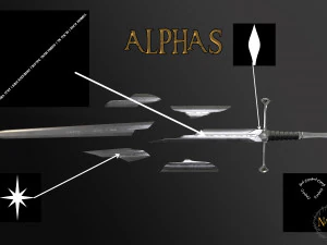 Espada Narsil Lord Of The Ring para impress&atilde;o 3D ou uso de anima&ccedil;&atilde;o Modelo 3D