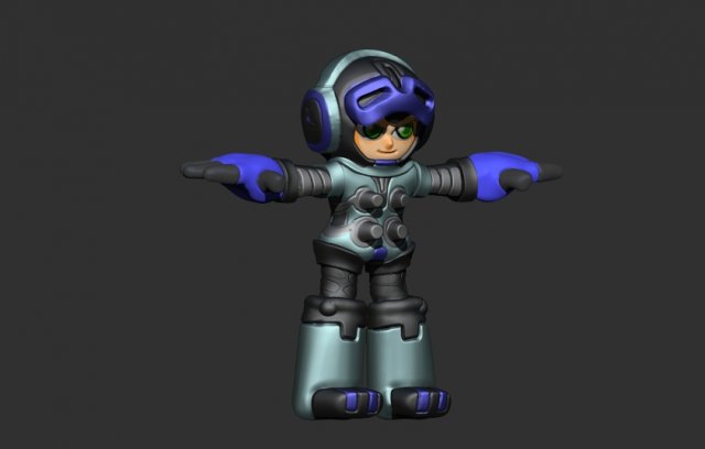 Megaman 3Dモデル .c4d .max .obj .3ds .fbx .stl .blend 