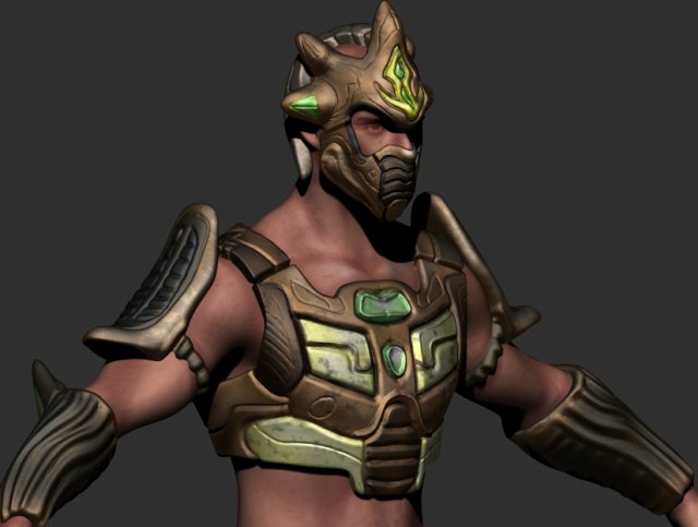 Warrior 3D Модель .c4d .max .obj .3ds .fbx .stl .blend 