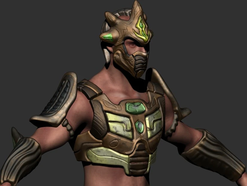 Warrior 3D Model .c4d .max .obj .3ds .fbx .stl .blend 