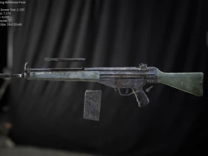 espingarda g3a4 Modelo 3D