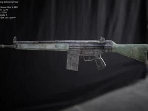espingarda g3a4 Modelo 3D