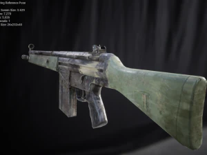 espingarda g3a4 Modelo 3D
