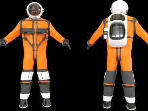 Model 3D skafandra kosmicznego low-poly Model 3D