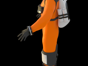 space suit 3d model low-poly 3D Модель