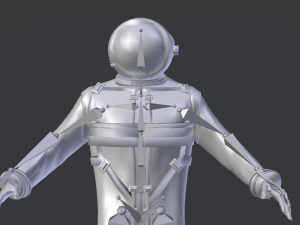 space suit 3d model low-poly 3D Модель