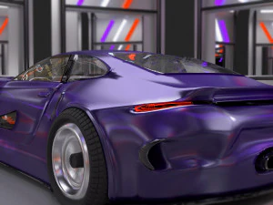 mobil konsep Model 3D