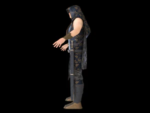medieval character knight armor sword warrior low-poly 3D Model