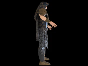 medieval character knight armor sword warrior low-poly 3D Model