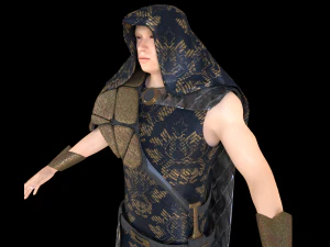 medieval character knight armor sword warrior low-poly 3D Model