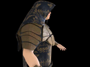 medieval character knight armor sword warrior low-poly 3D Model