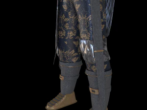 medieval character knight armor sword warrior low-poly 3D Model