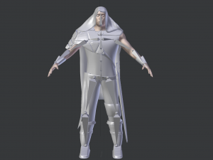 medieval character knight armor sword warrior low-poly 3D मॉडल