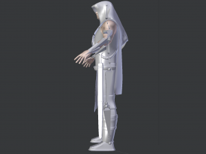 medieval character knight armor sword warrior low-poly 3D मॉडल