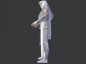 medieval character knight armor sword warrior low-poly 3D Model