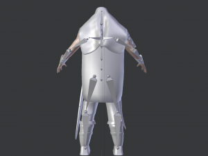 medieval character knight armor sword warrior low-poly 3D मॉडल